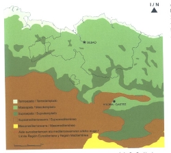  Mapa de de la distribución de termotipos en Bizkaia