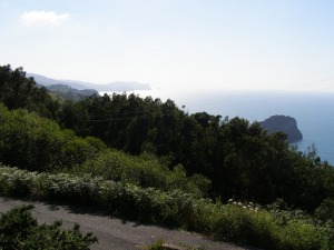 Vista de las embocaduras de los puertos orientales de Bizkaia y de parte de los de Cantabria desde Matxitxako (Bermeo).